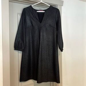 Black w/ silvery thread Very pretty! Maternity dress but also worn not pregnant